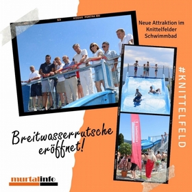 Neue Attraktion im Knittelfelder Schwimmbad - Breitwasserrutsche eröffnet