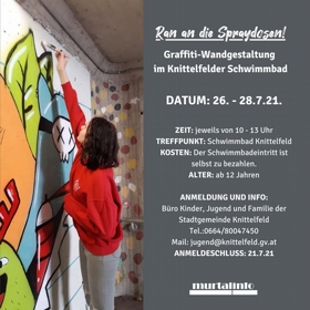 Ran an die Spraydosen! Graffiti-Wandgestaltung im Knittelfelder Schwimmbad