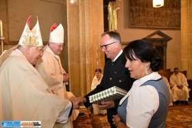 70. Geburtstag von Abt Benedikt Plank und der 60. Jahrestag der Priesterweihe von Bischof Maximilian Aichern