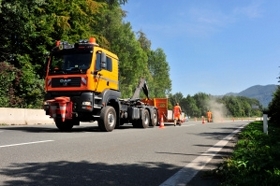 ASFINAG: Kurz-Baustelle auf der S 6 Semmering Schnellstraße bei Kindberg Ost