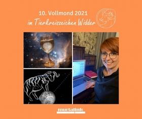 10. Vollmond 2021 im Tierkreiszeichen Widder und direktläufiger Merkur