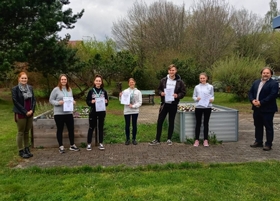 Siegerehrung unserer fünf Besten beim Eurolingua-Wettbewerb 2021