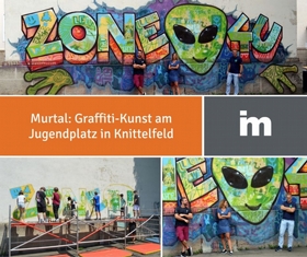 Graffiti-Kunst am Jugendplatz in Knittelfeld