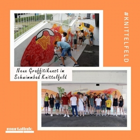 Neue Graffitikunst im Schwimmbad Knittelfeld